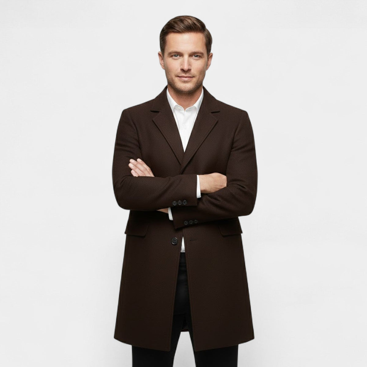 Calder Mayne | Men's Wool Coat – Long Classic Cut Trench