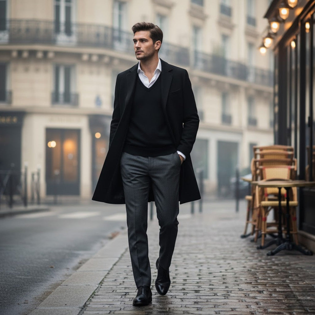 Calder Mayne | Men's Wool Coat – Long Classic Cut Trench