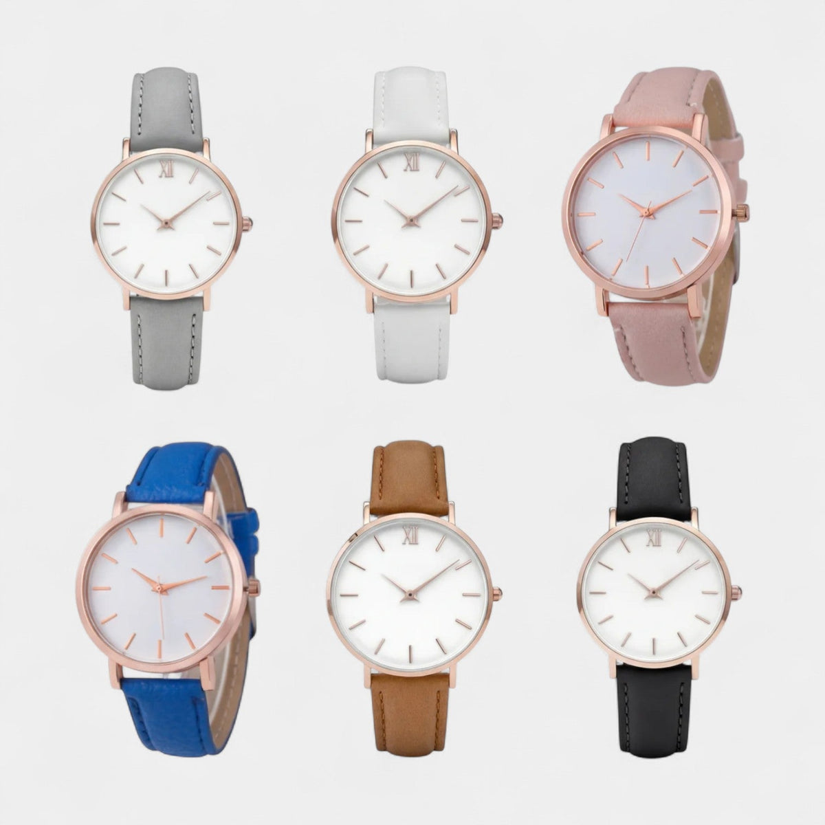 Women's Quartz Leather Watch – Minimalist Dial