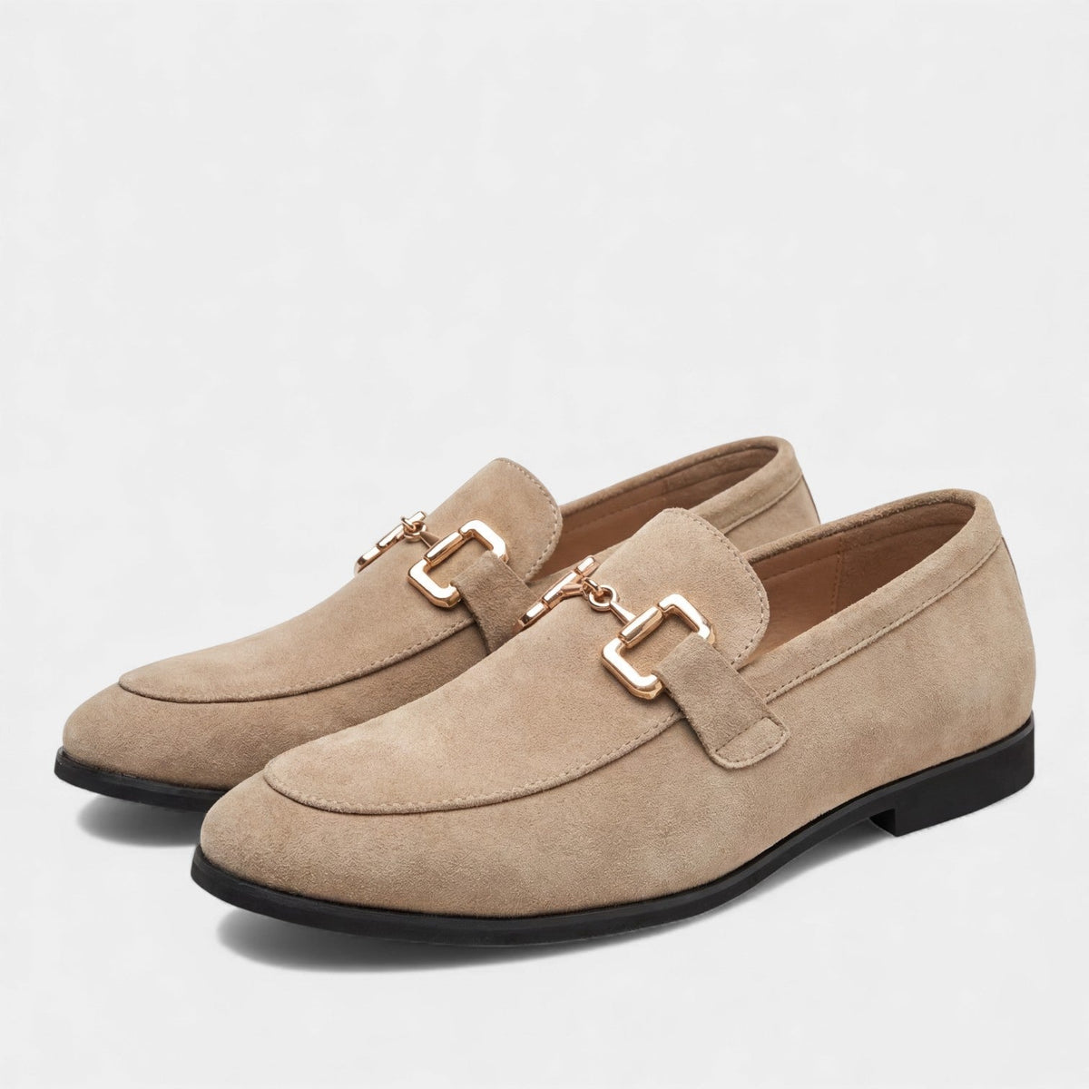Men's Leather Loafers – Metal Buckle