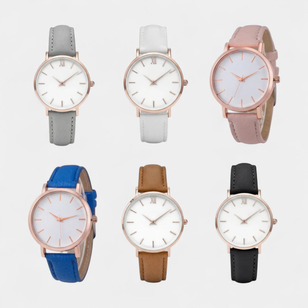Calder Mayne | Women's Minimalist Leather Quartz Bracelet Watch