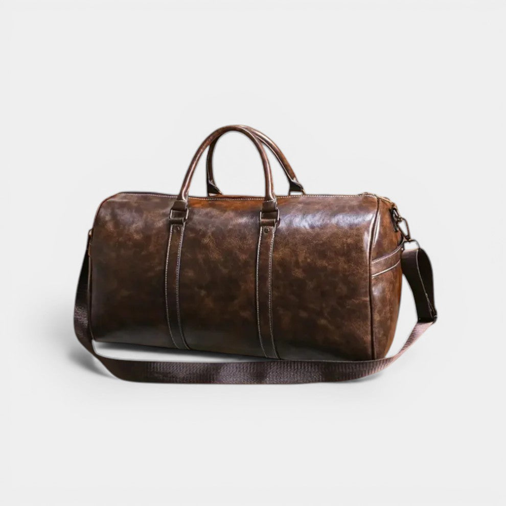 Calder Mayne | Men's Leather Weekender Travel Bag