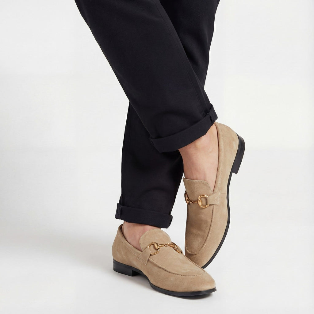 Men's Leather Loafers – Metal Buckle