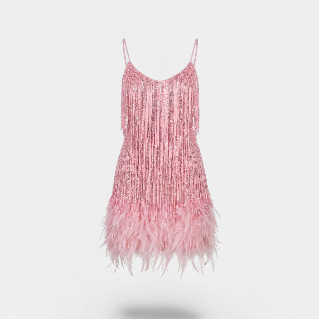 Women's Fringed Mini Dress – Slim Fit