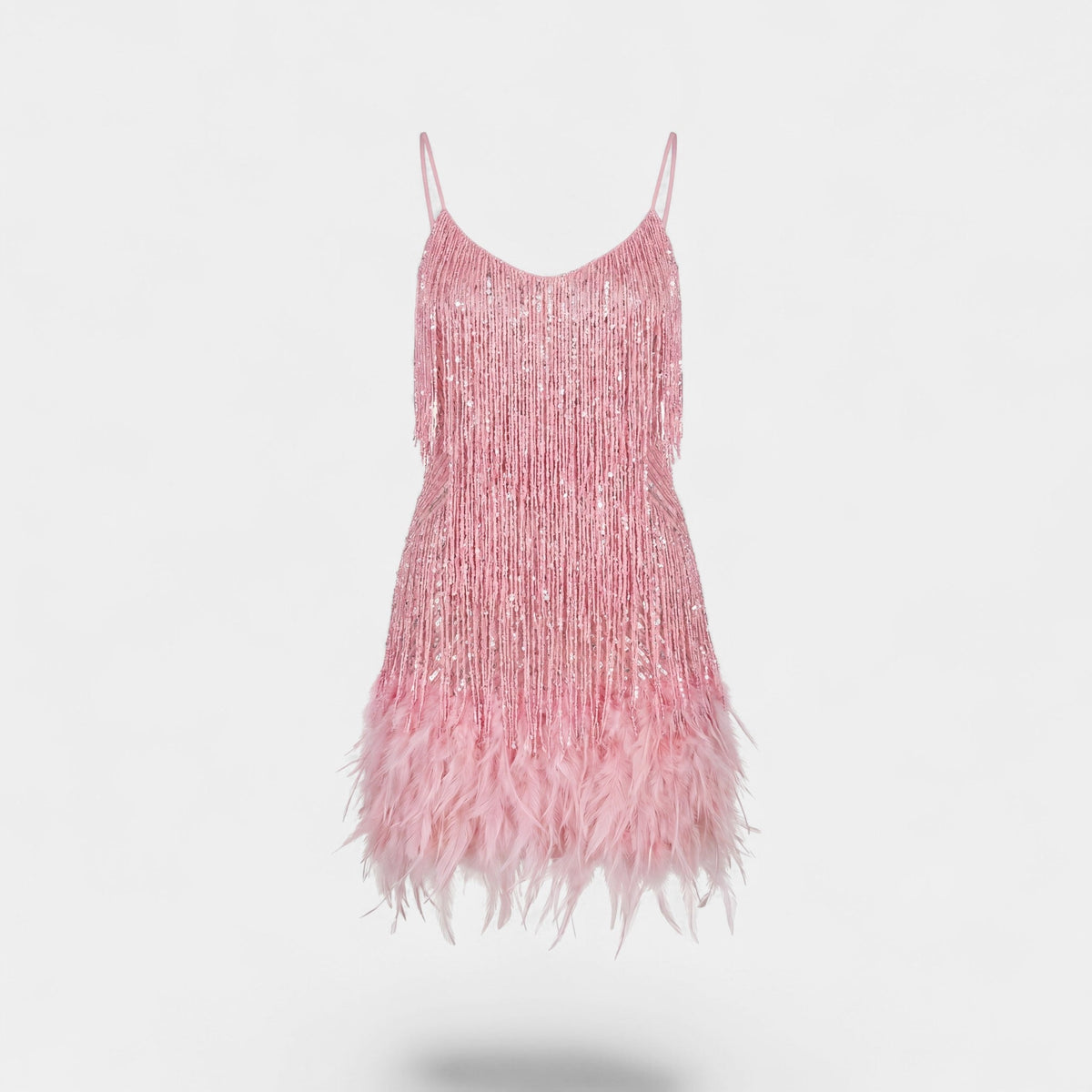 Women's Fringed Mini Dress – Slim Fit