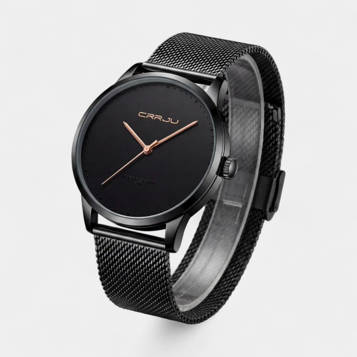 Men's Quartz Watch Stainless Steel Mesh – Minimalist Round Dial
