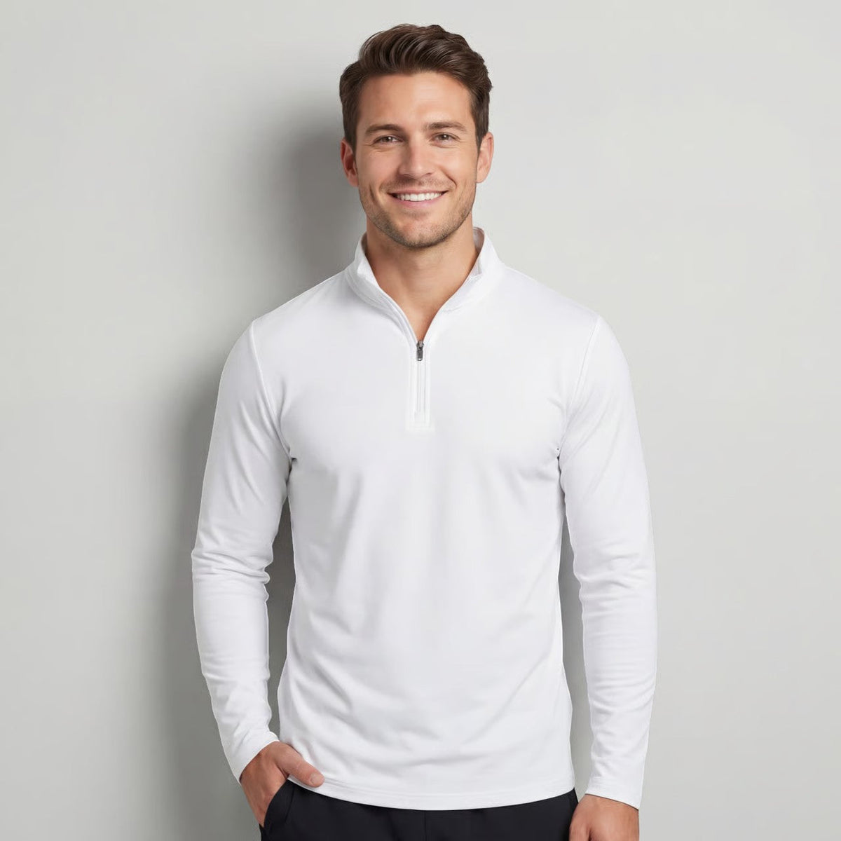 Men's Quarter Zip Long Sleeve – Minimalist Athletic Layer