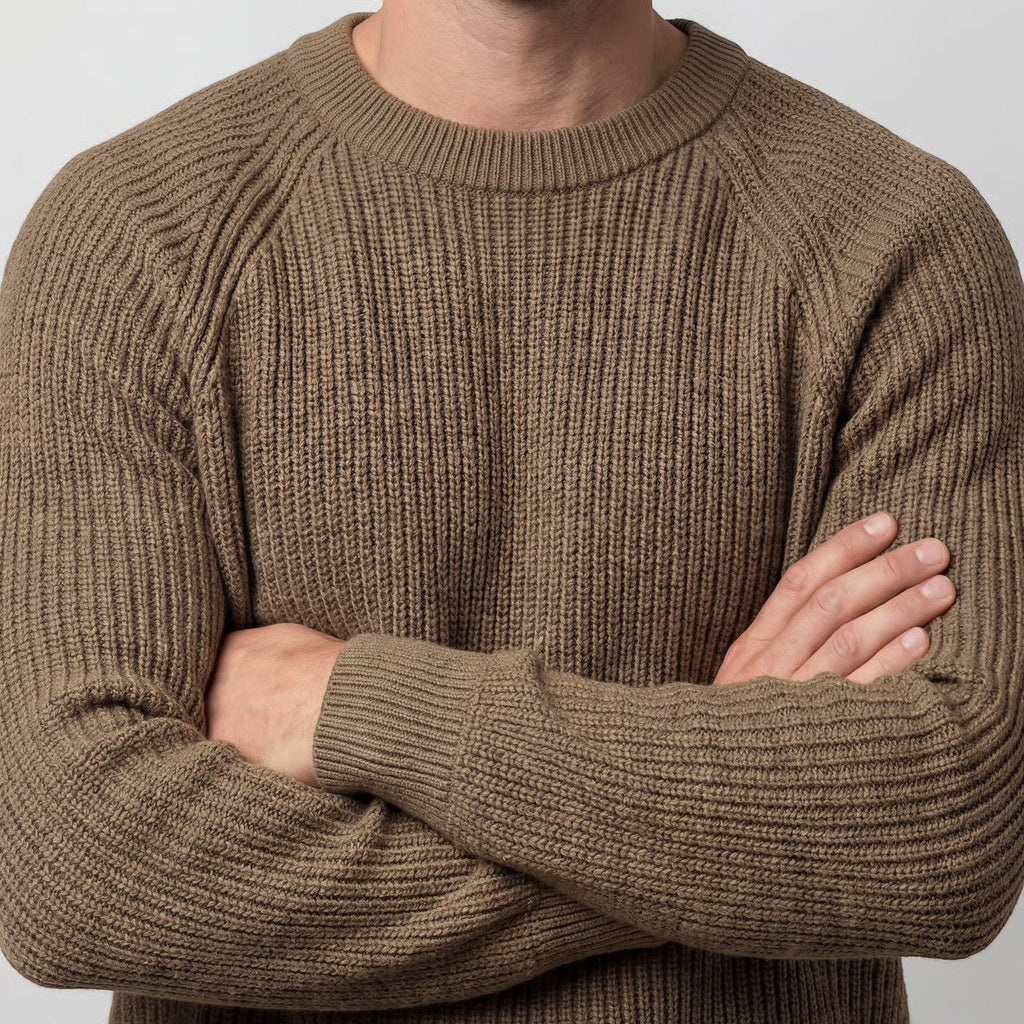 Men's Oversized Sweater – Thick Ribbed Knit