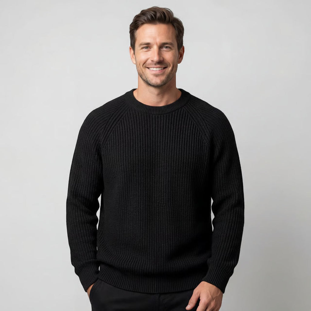 Men's Oversized Sweater – Thick Ribbed Knit
