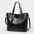 Women's smooth leather tote bag – Large capacity