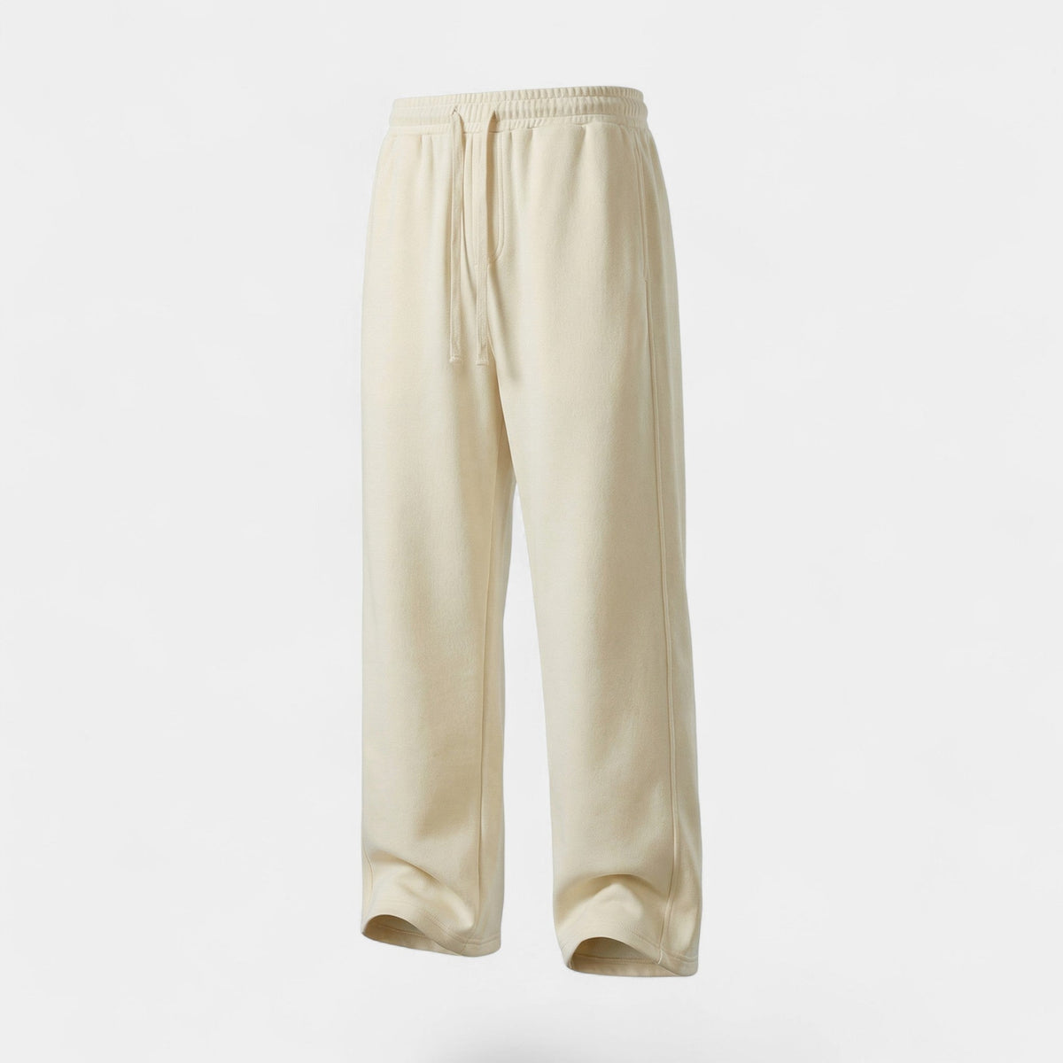 Men's straight-cut cotton trousers – Relaxed fit with drawstring
