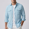 Men's long-sleeve linen shirt – Relaxed fit button-down