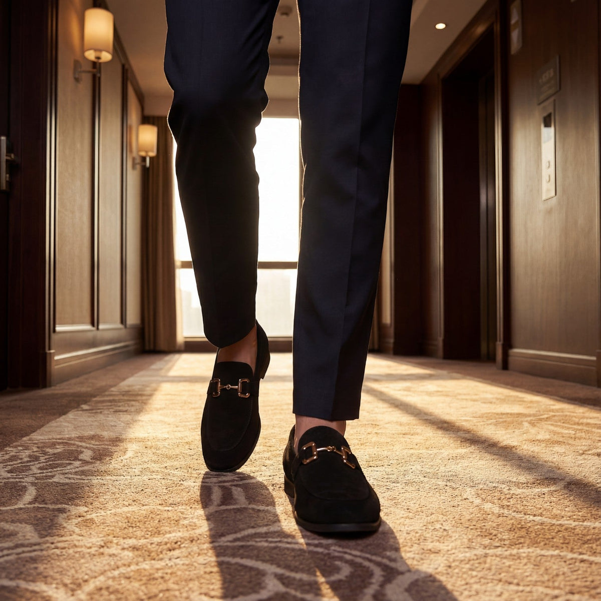 Men's Leather Loafers – Metal Buckle