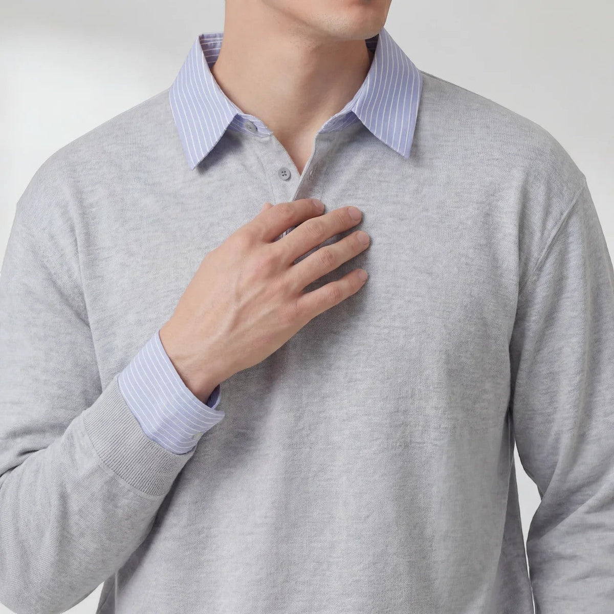 Men's fleece-lined knit sweatshirt – relaxed fit