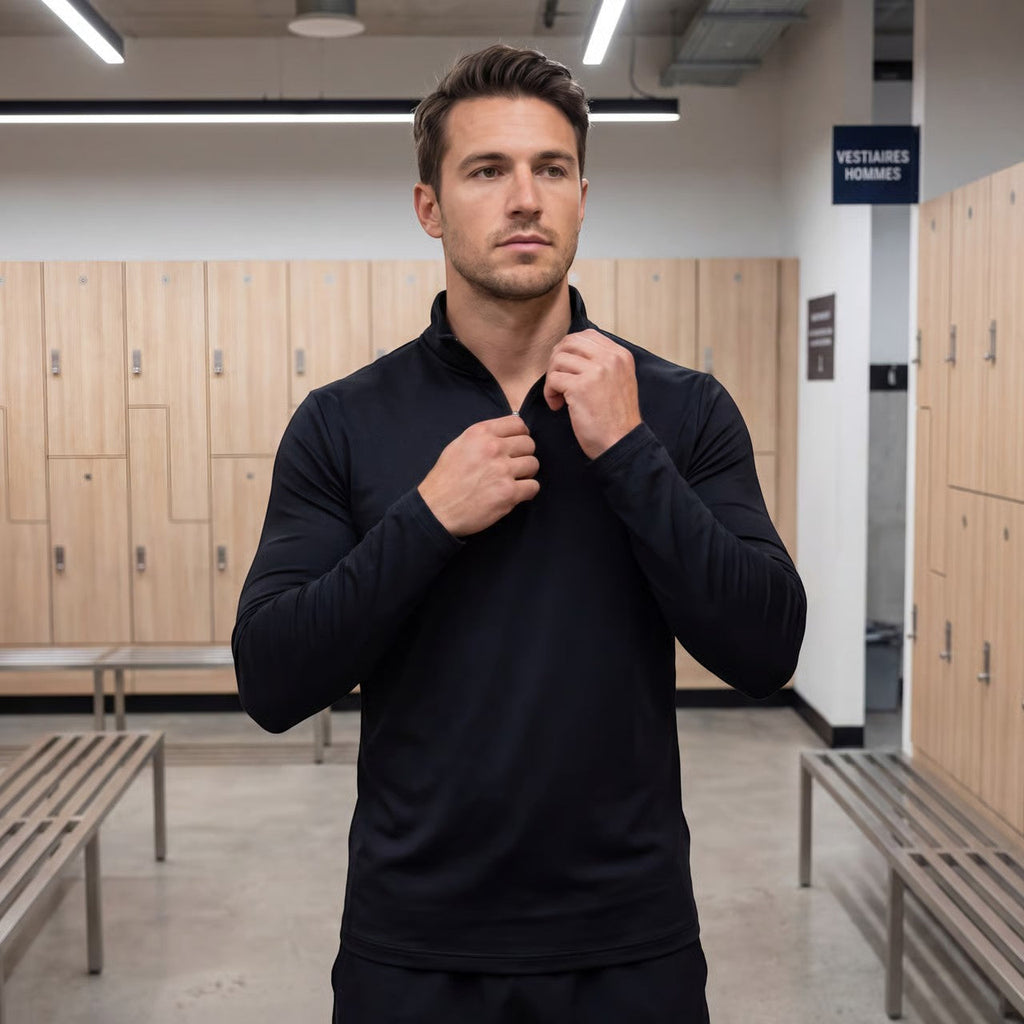 Men's Quarter Zip Long Sleeve – Minimalist Athletic Layer