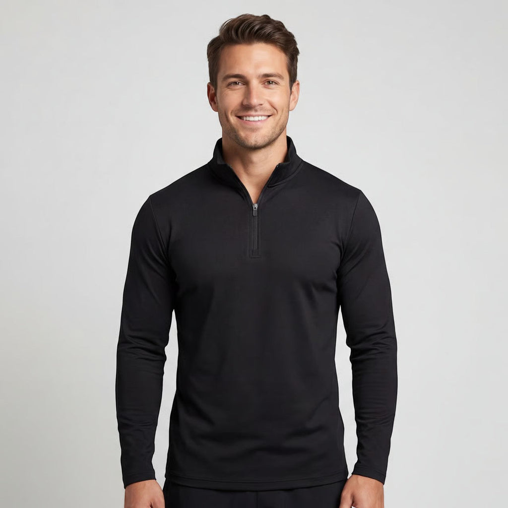Men's Quarter Zip Long Sleeve – Minimalist Athletic Layer