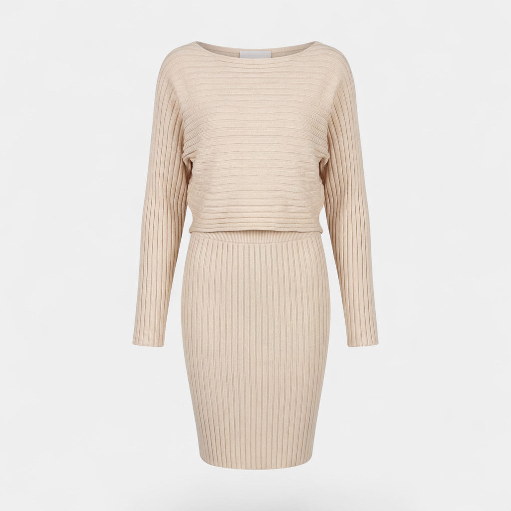 Calder Mayne | Women's Ribbed Knit Top and Strappy Skirt Set
