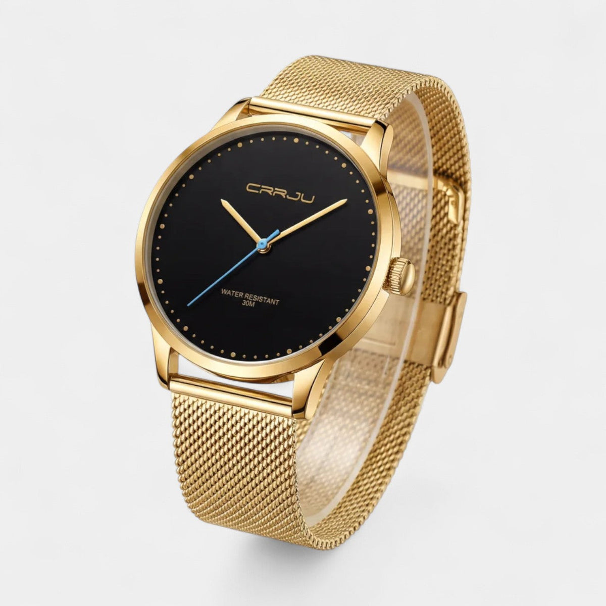 Men's Quartz Watch Stainless Steel Mesh – Minimalist Round Dial