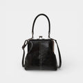 Women's leather kiss-lock bag – Retro clasp