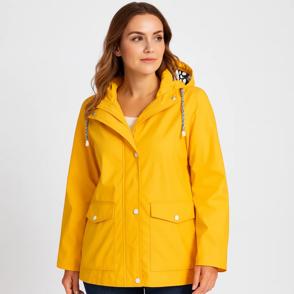 Women’s Hooded Raincoat – Lightweight Relaxed Fit | Waterproof Shell