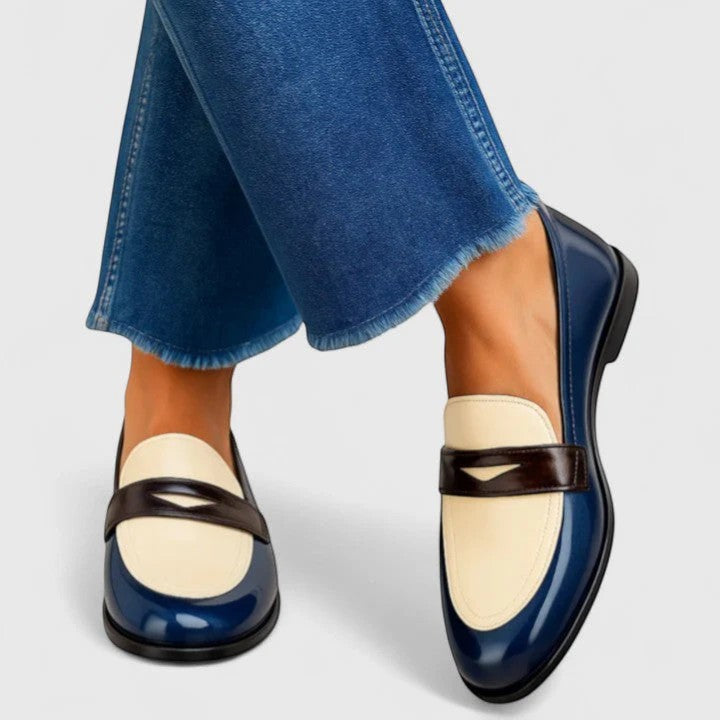 Calder Mayne | Women's Round Toe Leather Slip-On Loafers