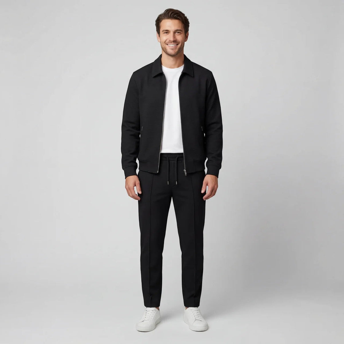 Men's Jacket and Pants Set in Cotton Blend – Slim Fit