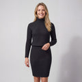 Women's Knitted Turtleneck Sweater and Skirt Set – Slim Fit