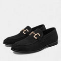 Men's Leather Loafers – Metal Buckle