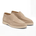 Men's high suede loafers – minimalist retro slip-on