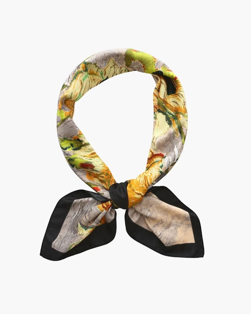Women's Square Silk Satin Scarf – Elegant Versatile Scarf