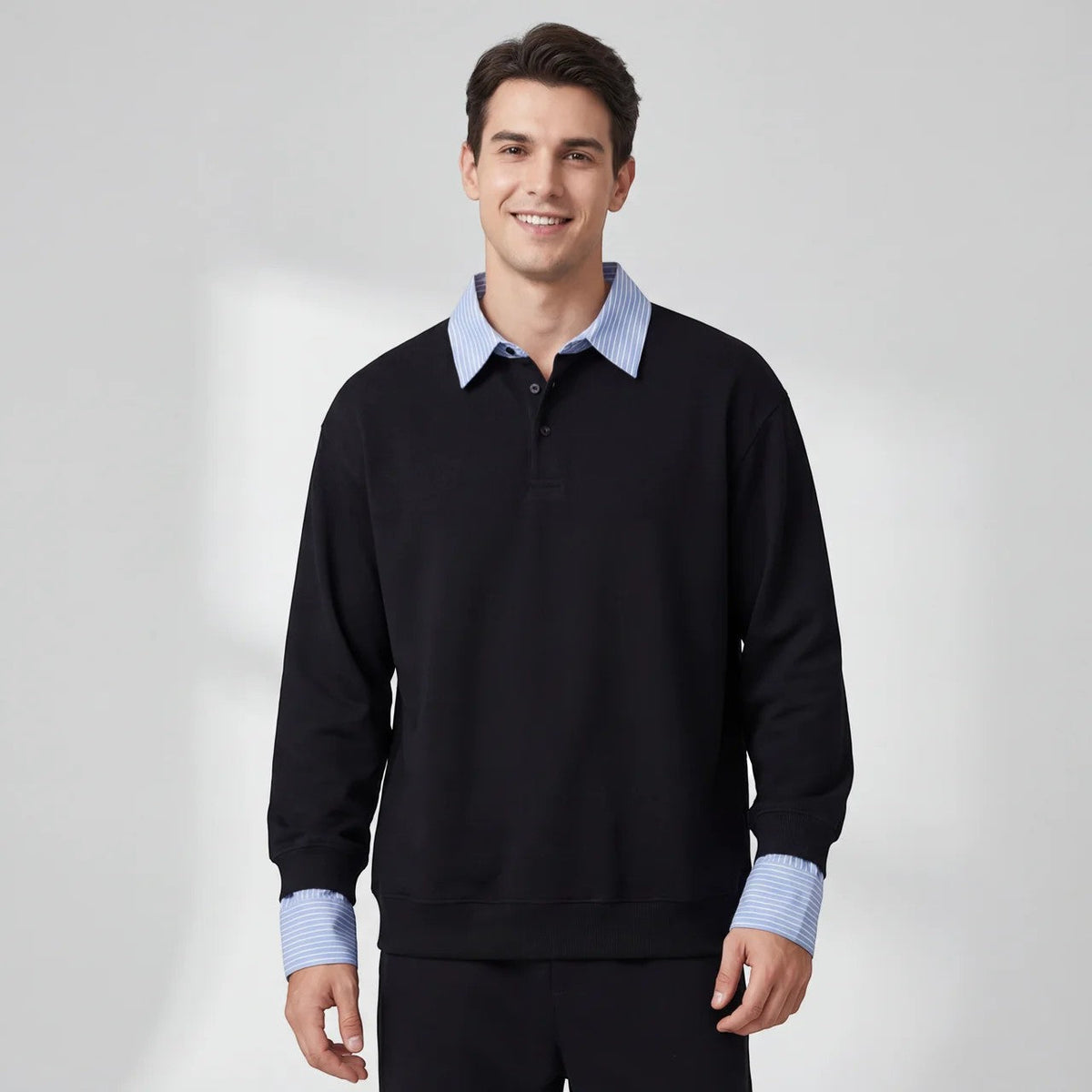 Men's fleece-lined knit sweatshirt – relaxed fit