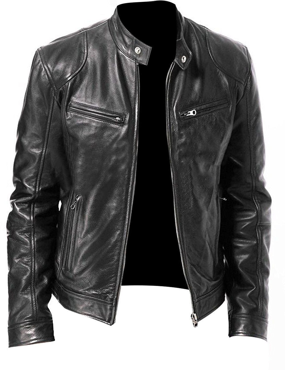 Men's Slim Stand-Collar Jacket – Zipped Pockets