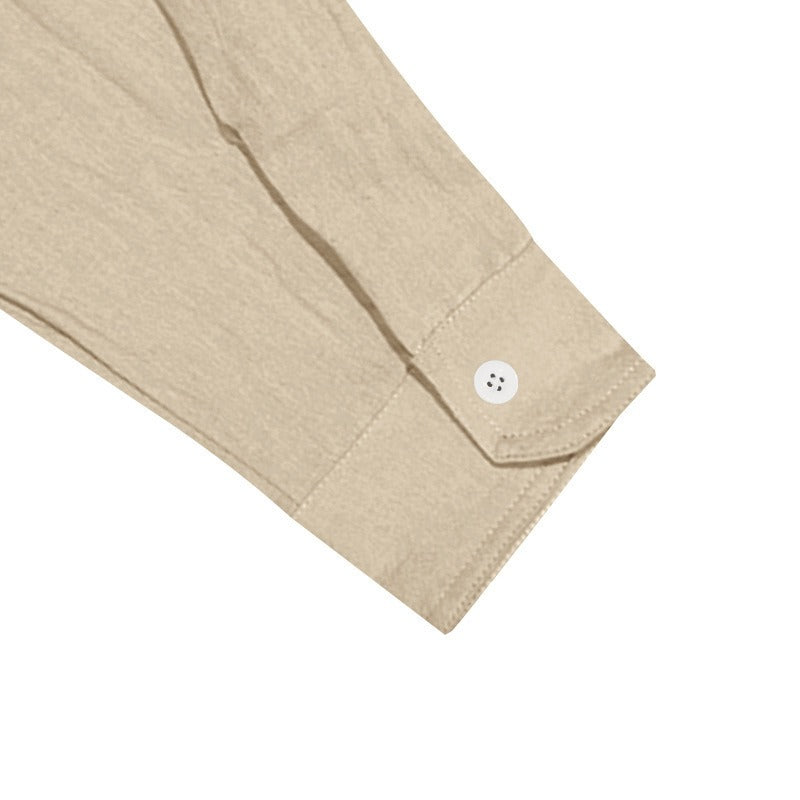 Men's Two-Piece Linen Set – Breathable Shirt and Drawstring Pants