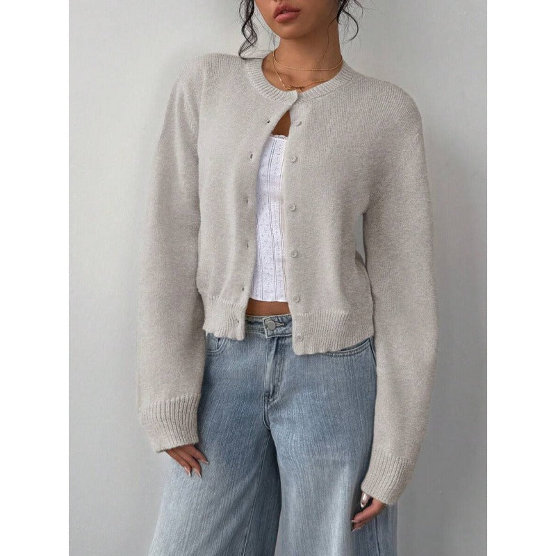 Women's Knit Cardigan – Slim Fit Short Cut