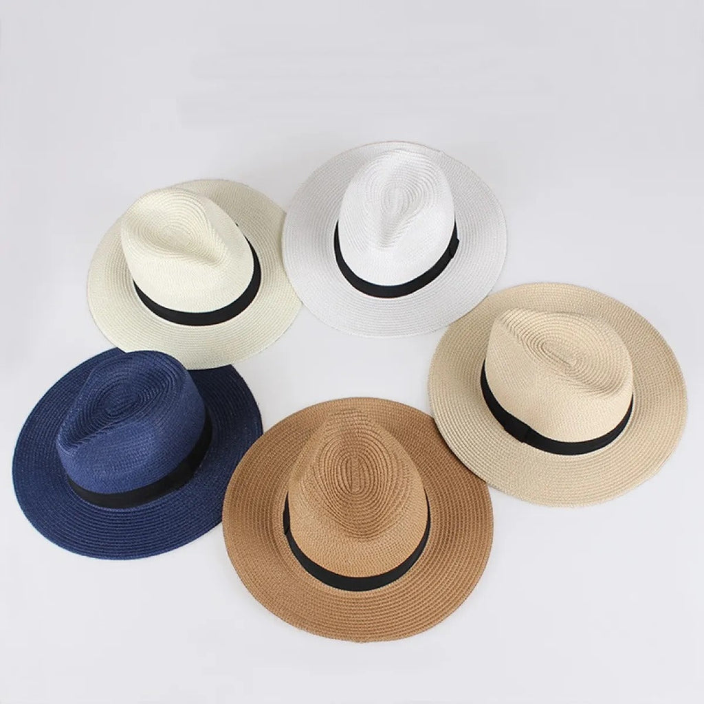 Unisex Wide Brim Sun Hat – Lightweight Straw Panama