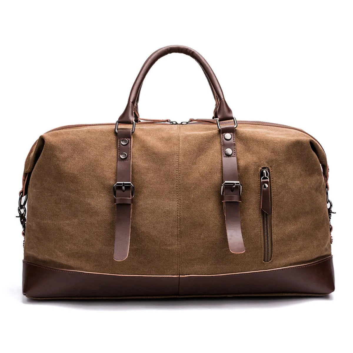 Men's Canvas Travel Bag – Structured Large Capacity Duffle Bag