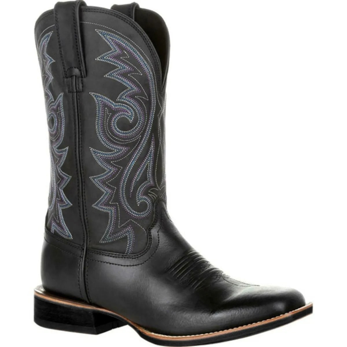 Men's Western Boot – Tall Square-Toe Faux Leather Shaft