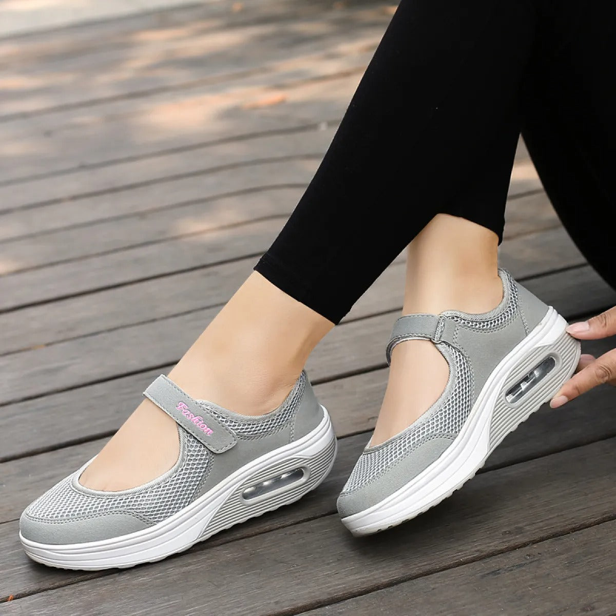 Women's Mary Jane Sneakers – Breathable Mesh and Comfortable Orthopedic Sole