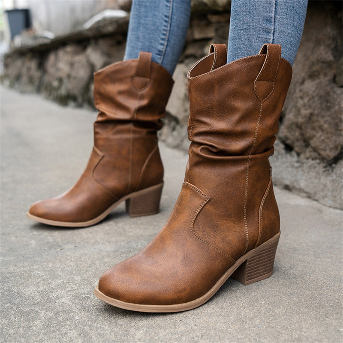 Women's Western Boots – Soft Mid-Calf Shaft