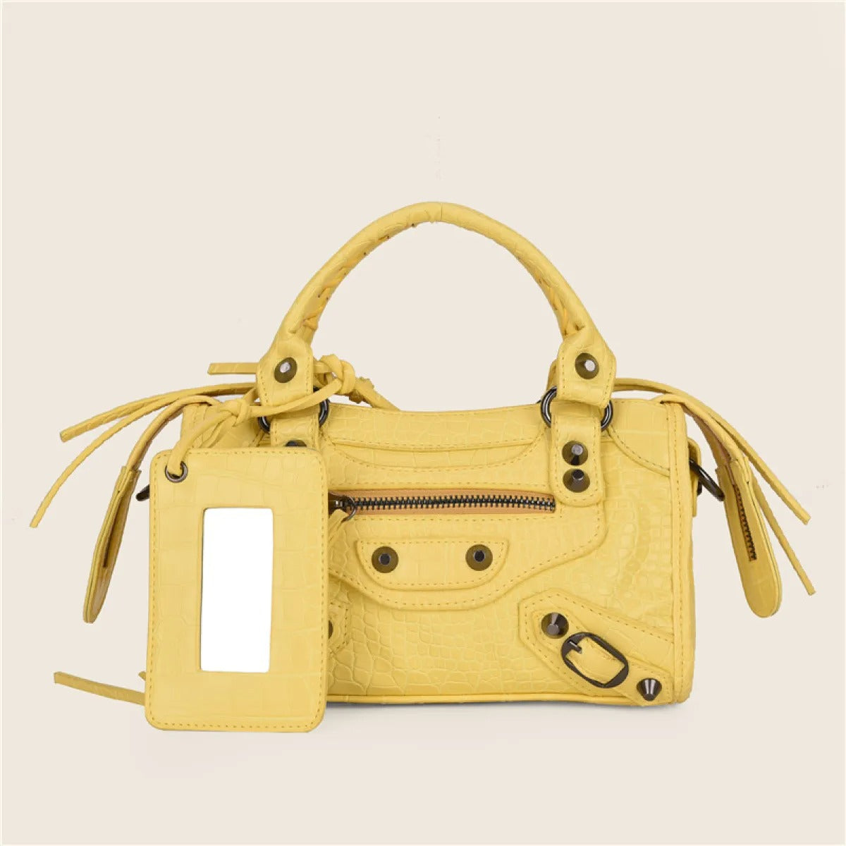Women's Large Capacity Handbag – Textured Embossed Material