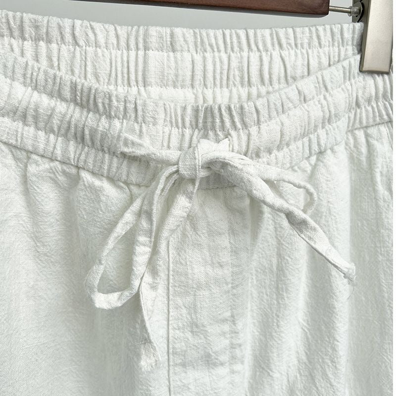 Men’s Casual Linen Trousers – Breathable Relaxed Straight Fit