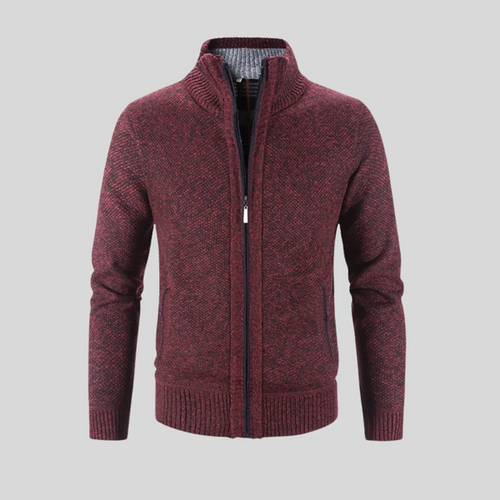Men's Stand-Collar Vest – Long-Sleeve Zip-Up Cardigan