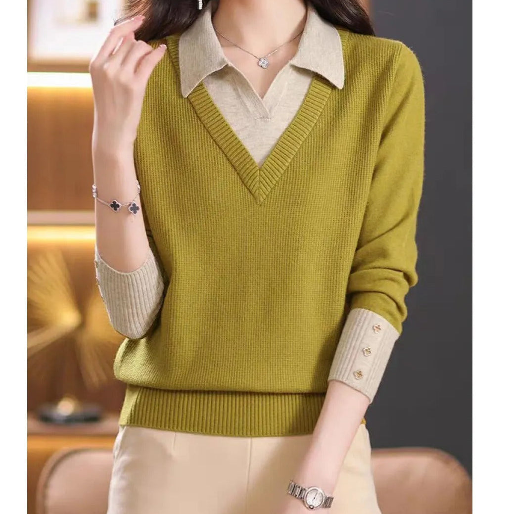 Women's Knit Shirt Sweater – Casual Layered Fit
