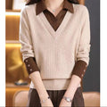 Women's Knit Shirt Sweater – Casual Layered Fit