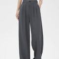 Women's Loose Flowy Trousers – Elegant High-Waisted Pleated