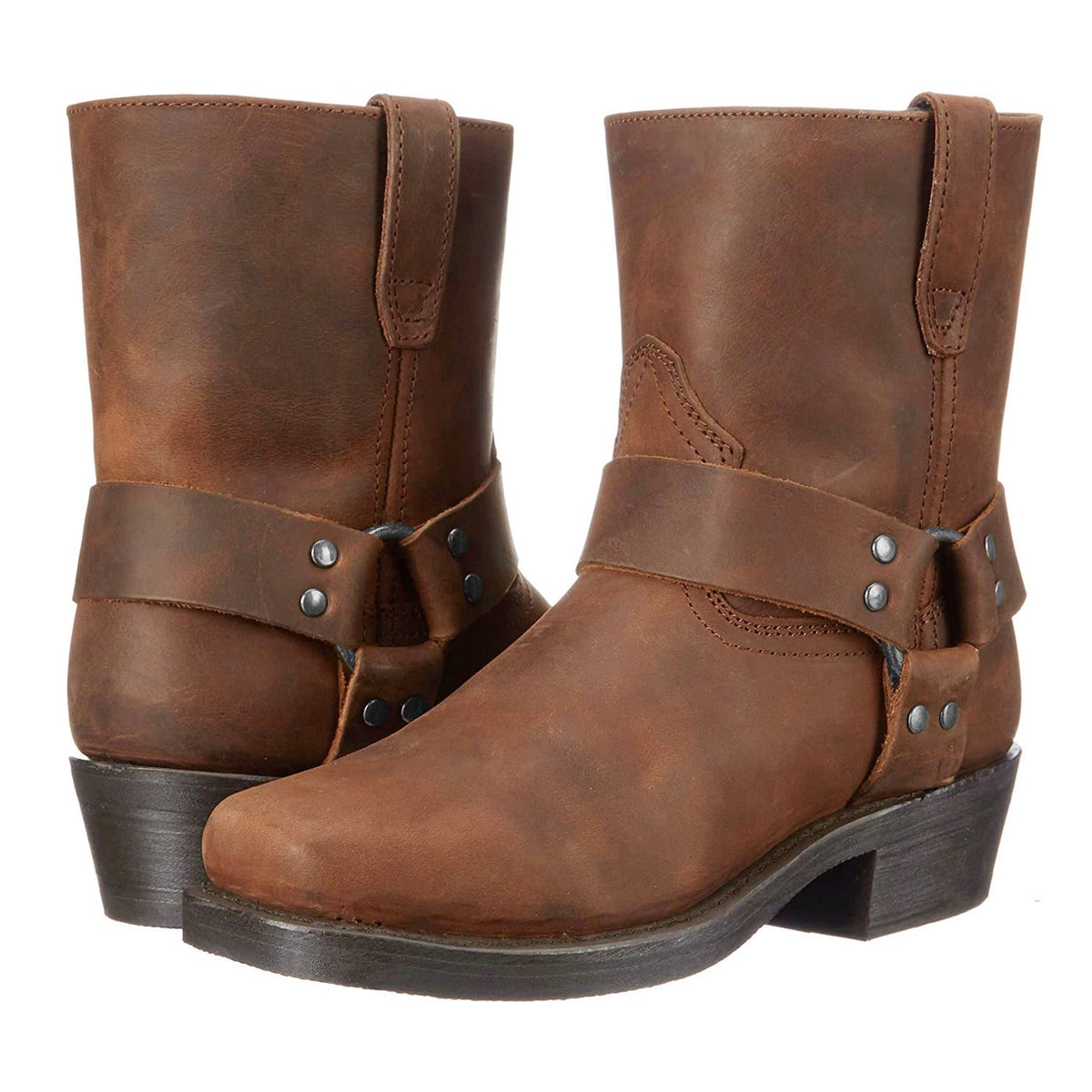 Men's Cowboy Boots – Embossed Mid-Calf Harness Style