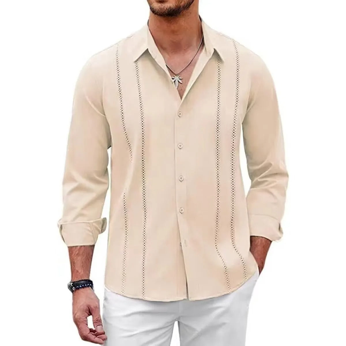 Men's Slim-Fit Wrinkle-Free Shirt – Clean Modern Lines