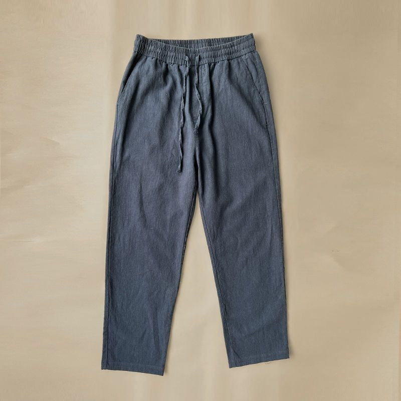 Men’s Casual Linen Trousers – Breathable Relaxed Straight Fit