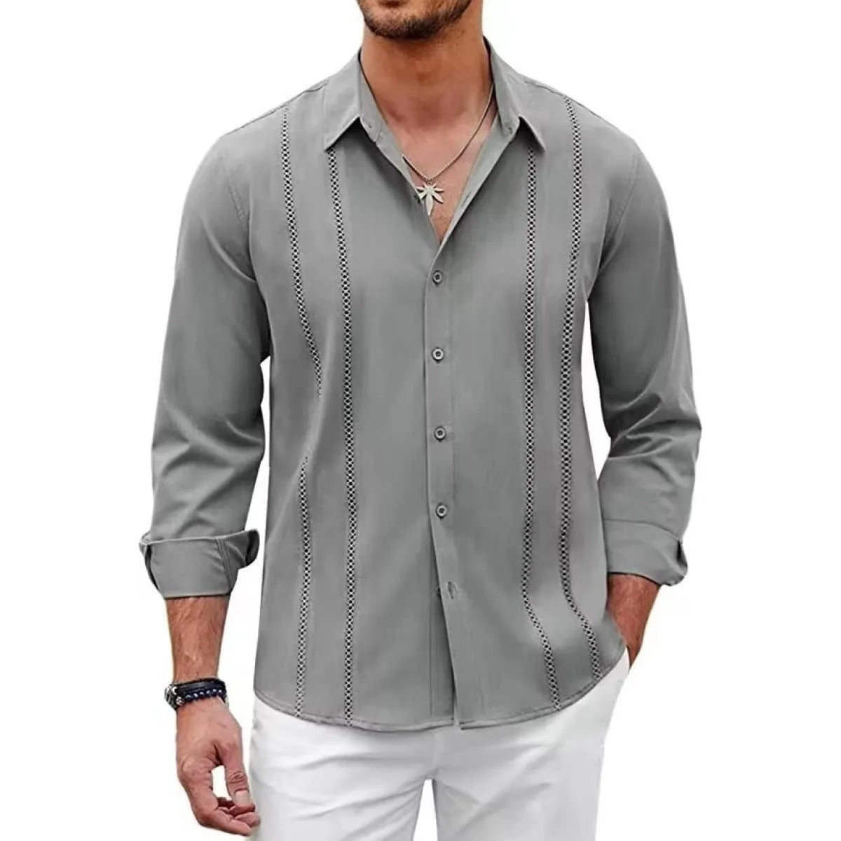 Men's Slim-Fit Wrinkle-Free Shirt – Clean Modern Lines