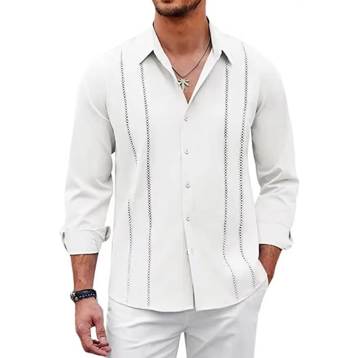 Men's Slim-Fit Wrinkle-Free Shirt – Clean Modern Lines